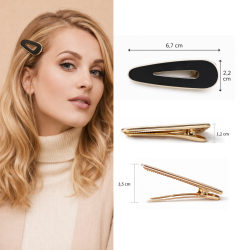 Pince à Cheveux Antidérapante Élégante – Barrette Ovale Durable Tous Types de Cheveux