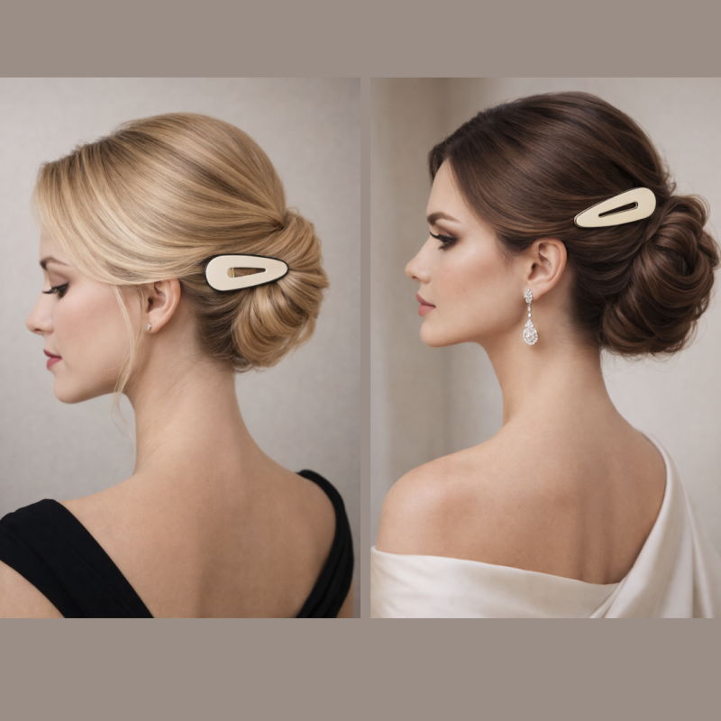 Pince à Cheveux Antidérapante Élégante – Barrette Ovale Durable Tous Types de Cheveux