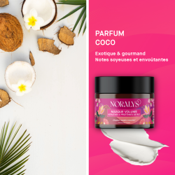 MASQUE CAPILLAIRE VOLUME – PROTÉINE DE RIZ & COCO | NORALYS